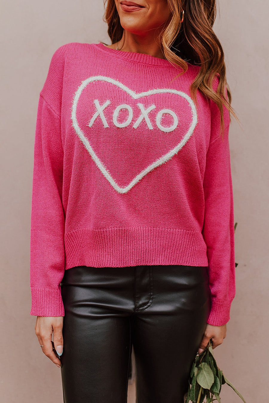 XOXO Heart Knit Sweater