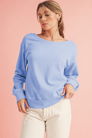 Chestnut Bowknot Dewback Round Neck Sweatshirt