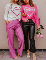 XOXO Heart Knit Sweater