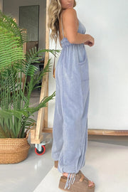 Full Size Spaghetti Strap Jumpsuit with Pockets