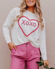 XOXO Heart Knit Sweater