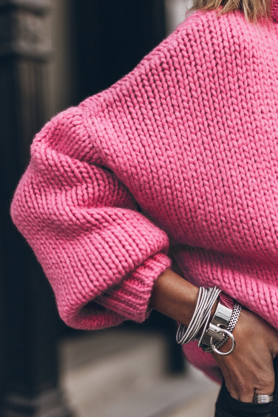 Rose Red Chunky Sweater