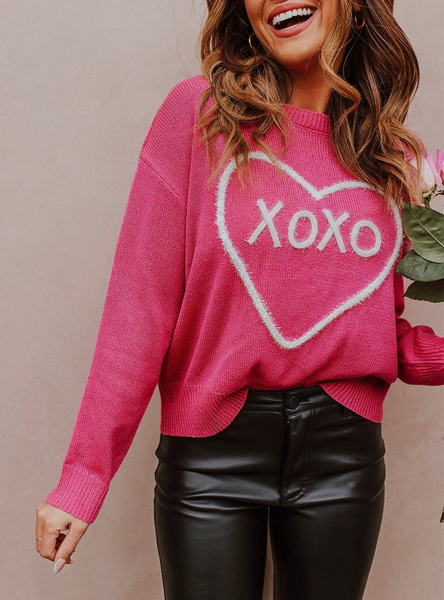 XOXO Heart Knit Sweater